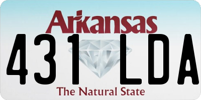 AR license plate 431LDA