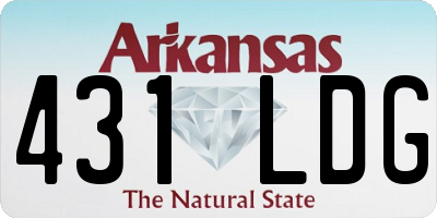 AR license plate 431LDG