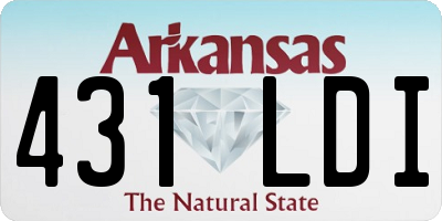 AR license plate 431LDI
