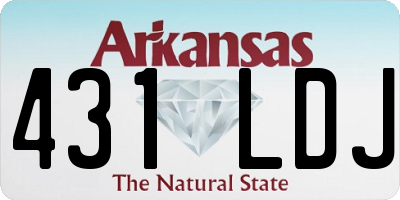 AR license plate 431LDJ