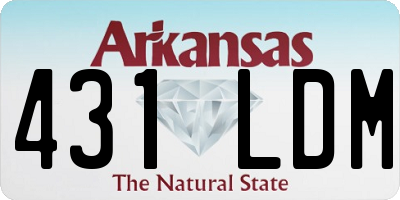 AR license plate 431LDM