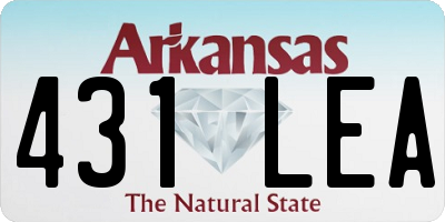 AR license plate 431LEA
