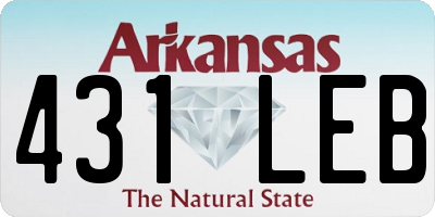 AR license plate 431LEB