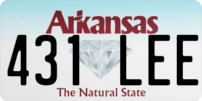 AR license plate 431LEE