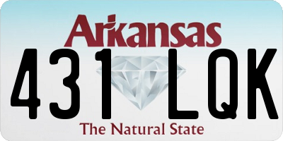 AR license plate 431LQK