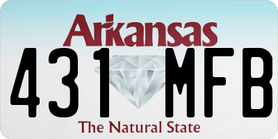 AR license plate 431MFB
