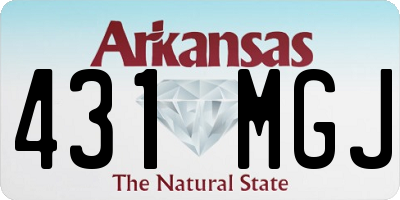AR license plate 431MGJ