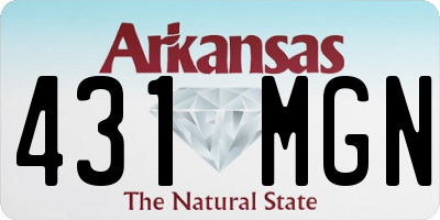 AR license plate 431MGN