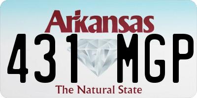 AR license plate 431MGP