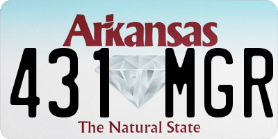 AR license plate 431MGR