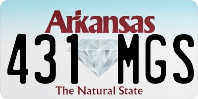 AR license plate 431MGS