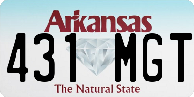 AR license plate 431MGT