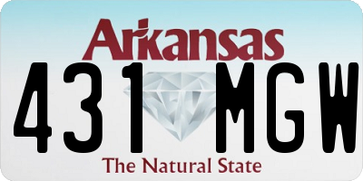 AR license plate 431MGW