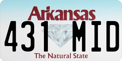 AR license plate 431MID