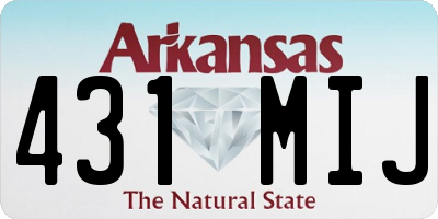 AR license plate 431MIJ