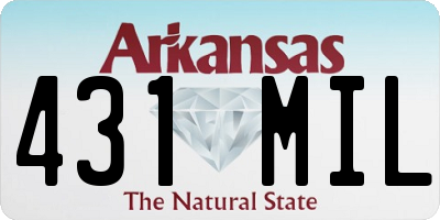 AR license plate 431MIL