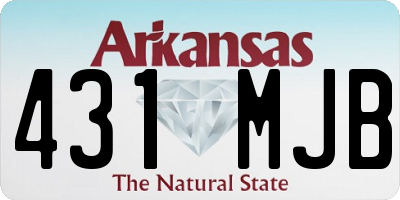 AR license plate 431MJB