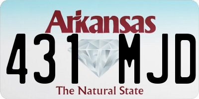AR license plate 431MJD
