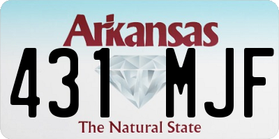 AR license plate 431MJF