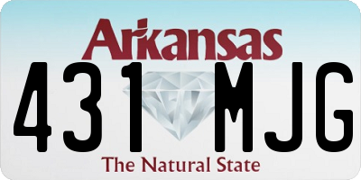 AR license plate 431MJG