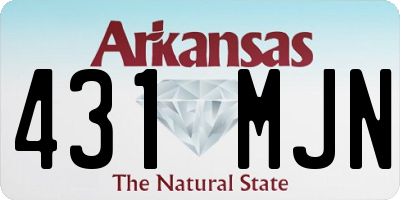 AR license plate 431MJN