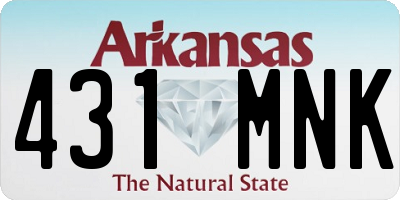 AR license plate 431MNK
