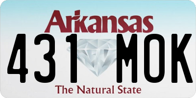 AR license plate 431MOK