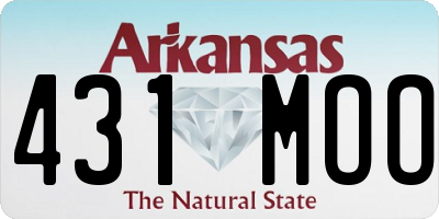 AR license plate 431MOO