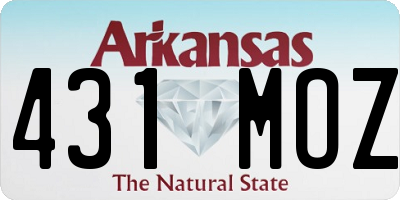AR license plate 431MOZ