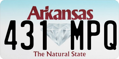 AR license plate 431MPQ