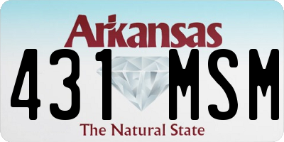 AR license plate 431MSM