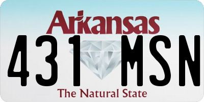 AR license plate 431MSN