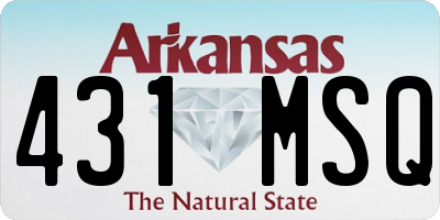 AR license plate 431MSQ