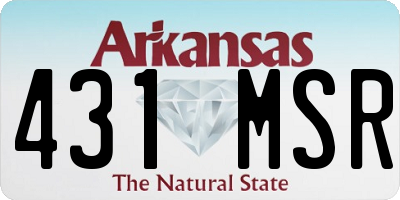 AR license plate 431MSR