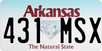 AR license plate 431MSX