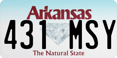 AR license plate 431MSY