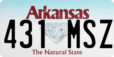 AR license plate 431MSZ
