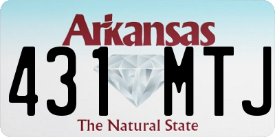 AR license plate 431MTJ