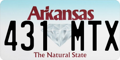 AR license plate 431MTX
