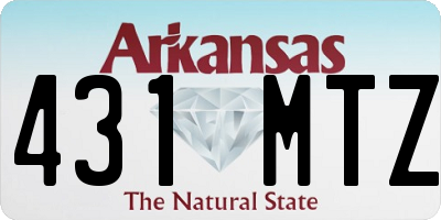 AR license plate 431MTZ