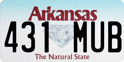 AR license plate 431MUB