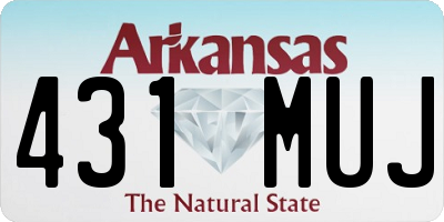 AR license plate 431MUJ