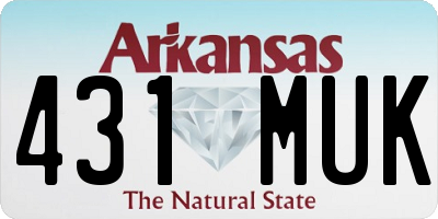 AR license plate 431MUK