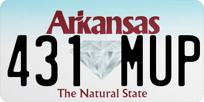 AR license plate 431MUP