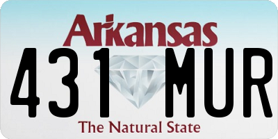AR license plate 431MUR