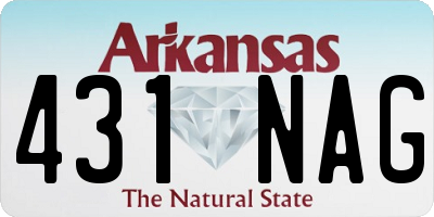 AR license plate 431NAG