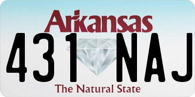 AR license plate 431NAJ