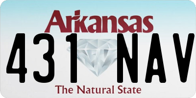 AR license plate 431NAV