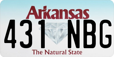 AR license plate 431NBG
