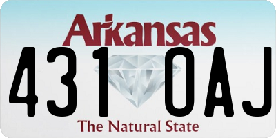 AR license plate 431OAJ